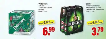 Markant Underberg, Beck's Angebot