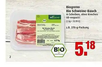 Markant Biogreno Bio Schweine Bauch Angebot