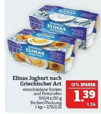 Marktkauf Elinas Joghurt Nach Griechischer Art Angebot