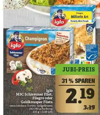 Marktkauf Iglo Msc Schlemmer Filet, Filegro Oder Goldknusper Filets Angebot