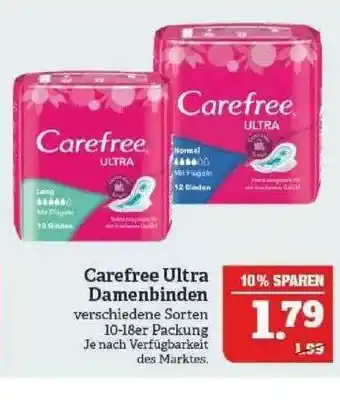 Marktkauf Carefree Ultra Damenbinden Angebot