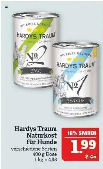 Marktkauf Hardys Traum Naturkost Für Hunde Angebot