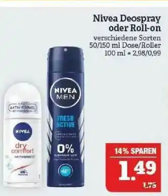 Marktkauf Nivea Deospray Oder Roll-on Angebot