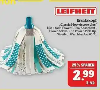 Marktkauf Leifheit Ersatzkopf „classic Mop Viscose Plus” Angebot