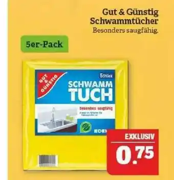 Marktkauf Gut & Günstig Schwammtücher Angebot