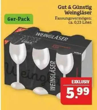 Marktkauf Gut & Günstig Weingläser Angebot