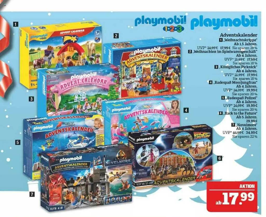 Adventskalender Playmobil 1 2 3 Playmobil Angebot bei Marktkauf