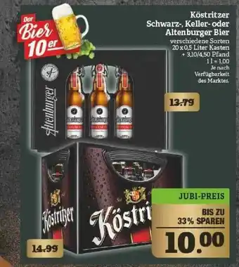 Marktkauf Köstritzer Schwarz, Keller Oder Altenburger Bier Angebot