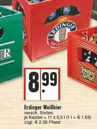 E-Center Erdinger Weißbier Angebot