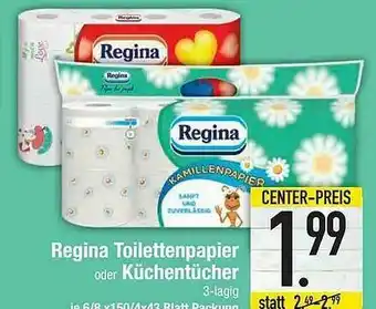 E-Center Regina Toilettenpapier Oder Küchentücher Angebot