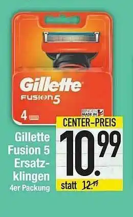 E-Center Gilette Fusion 5 Ersatz Klingen Angebot