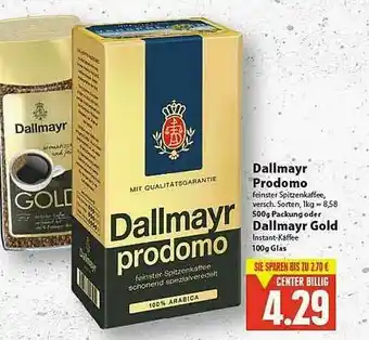 E-Center Dallmayr Prodomo Oder Dallmayr Gold Angebot