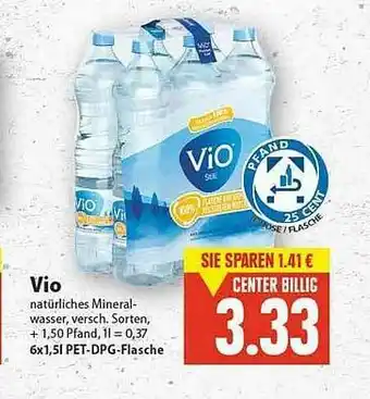 E-Center Vio Naturliches Mineralwasser Angebot