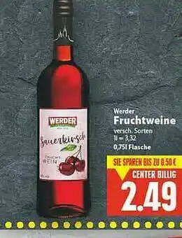 E-Center Werder Fruchtweine Angebot