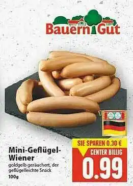 E-Center Bauern Gut Mini Geflügel Wiener Angebot