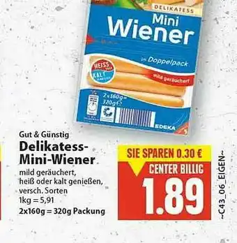 E-Center Gut & Günstig Delikatess Mini-wiener Angebot