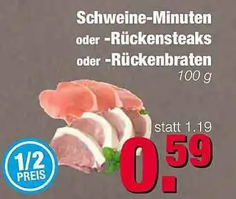 Edeka Scherer Schweine-minuten Oder Rückensteaks Oder Rückenbraten Angebot