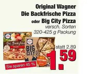 Edeka Scherer Original Wagner Die Backfrische Pizza Oder Big City Pizza Angebot