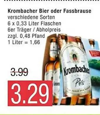 Marktkauf Krombacher Bier Oder Fassbrause Angebot