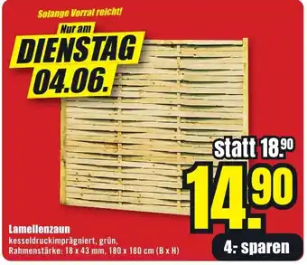B1 Discount Baumarkt Lamellenzaun Angebot