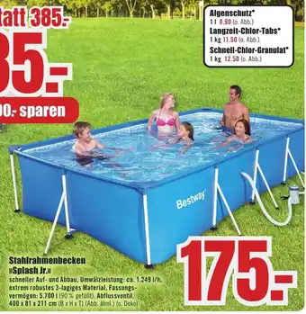 B1 Discount Baumarkt Bestway Stahlrahmenbecken "Splash Jr." Angebot