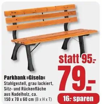 B1 Discount Baumarkt Parkbank "Gisela" Angebot