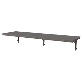 IKEA Bergshult / krokshult Wandregal, dunkelgrau/anthrazit, 120x30 cm Angebot