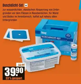 V Baumarkt KNAUF Duschdicht-Set Angebot