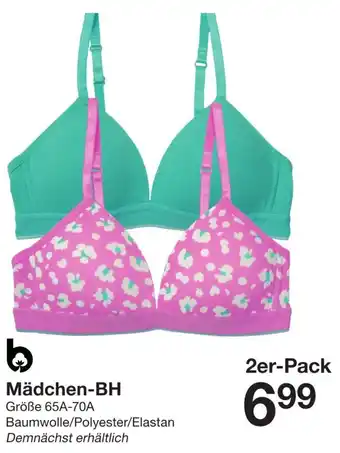 Zeeman Mädchen-BH Größe 65A-70A 2er-Pack Angebot