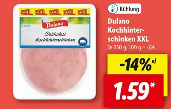 Lidl Dulano kochhinterschinken Angebot