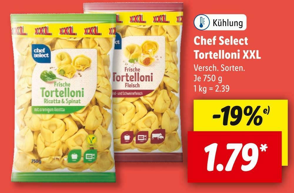 Chef select tortelloni xxl Angebot bei Lidl