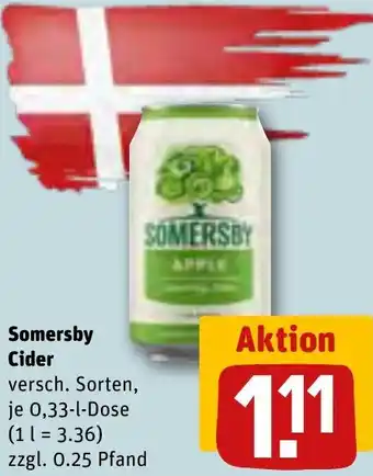 REWE Somersby Cider 0,33 L Dose Angebot