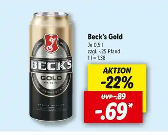 Lidl Beck’s gold Angebot