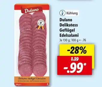 Lidl Dulano delikatess geflügel edelsalami Angebot