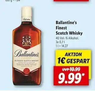 Lidl Ballantine’s finest scotch whisky Angebot