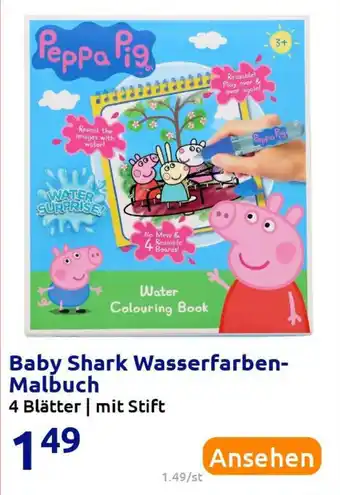 Action Baby Shark Wasserfarben Malbuch Angebot