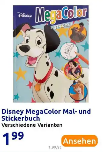 Action Disney MegaColor Mal und Stickerbuch Angebot