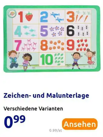 Action Zeichen und Malunterlage Angebot