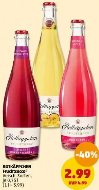 PENNY ROTKÄPPCHEN Fruchtsecco 0,75 L Angebot