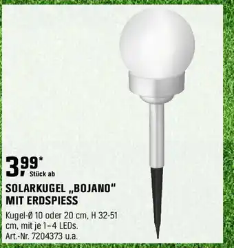 OBI SOLARKUGEL,,BOJANO" MIT ERDSPIESS Angebot