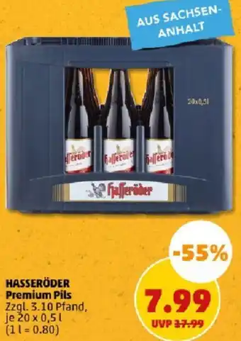 PENNY HASSERÖDER Premium Pils 20x0,5 L Angebot