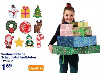 Action Weihnachtliche Schaumstoffaufkleber Angebot