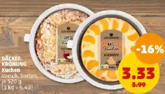 PENNY BÄCKERKRÖNUNG Kuchen 520 g Angebot