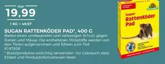 BBM Baumarkt Sugan Rattenköder Pad 400g Angebot