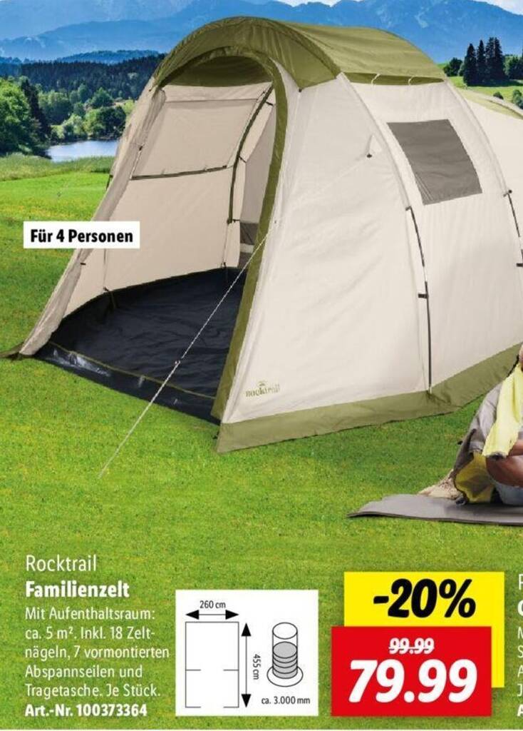 Rocktrail Familienzelt Angebot bei Lidl