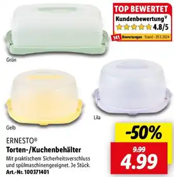 Lidl ERNESTO Torten-/Kuchenbehälter Angebot