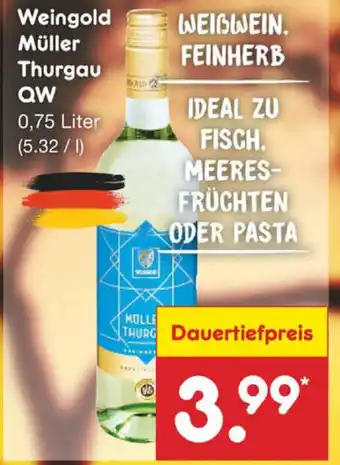 Netto Marken-Discount Weingold Müller Thurgau QW 0,75L Angebot