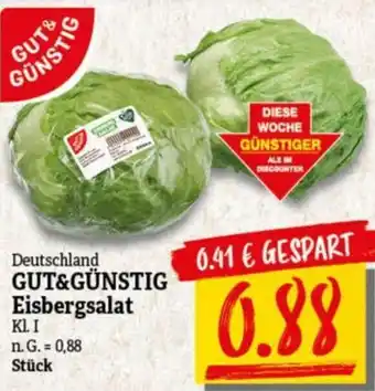 NP Discount GUT&GÜNSTIG Eisbergsalat Angebot