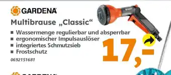 Globus Baumarkt GARDENA Multibrause,,Classic" Angebot