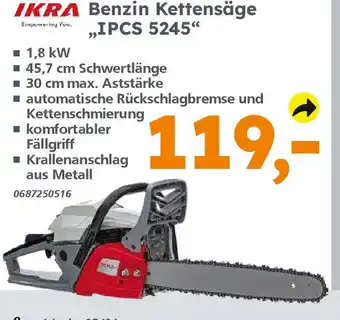 Globus Baumarkt IKRA Benzin Kettensäge „IPCS 5245" Angebot